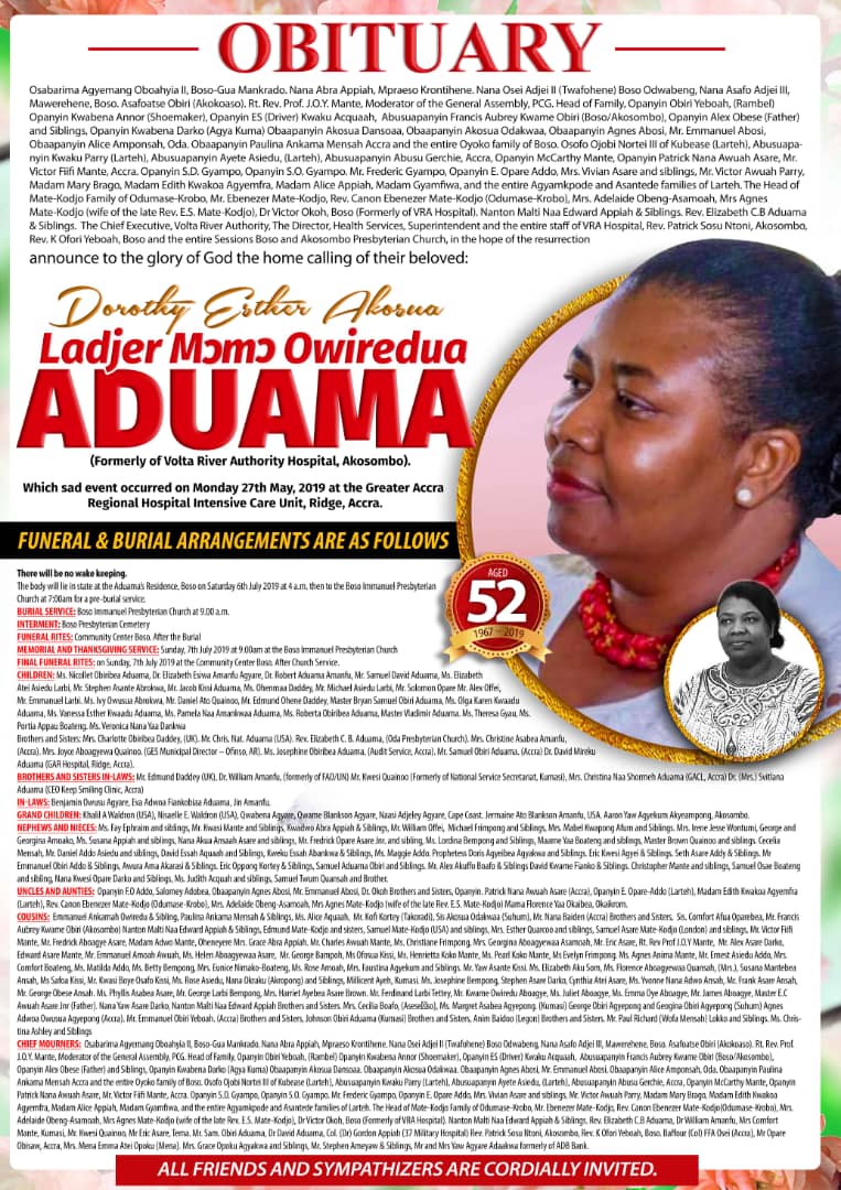 Dorothy Esther Akosua Ladjer M)m) Owiredua Aduama