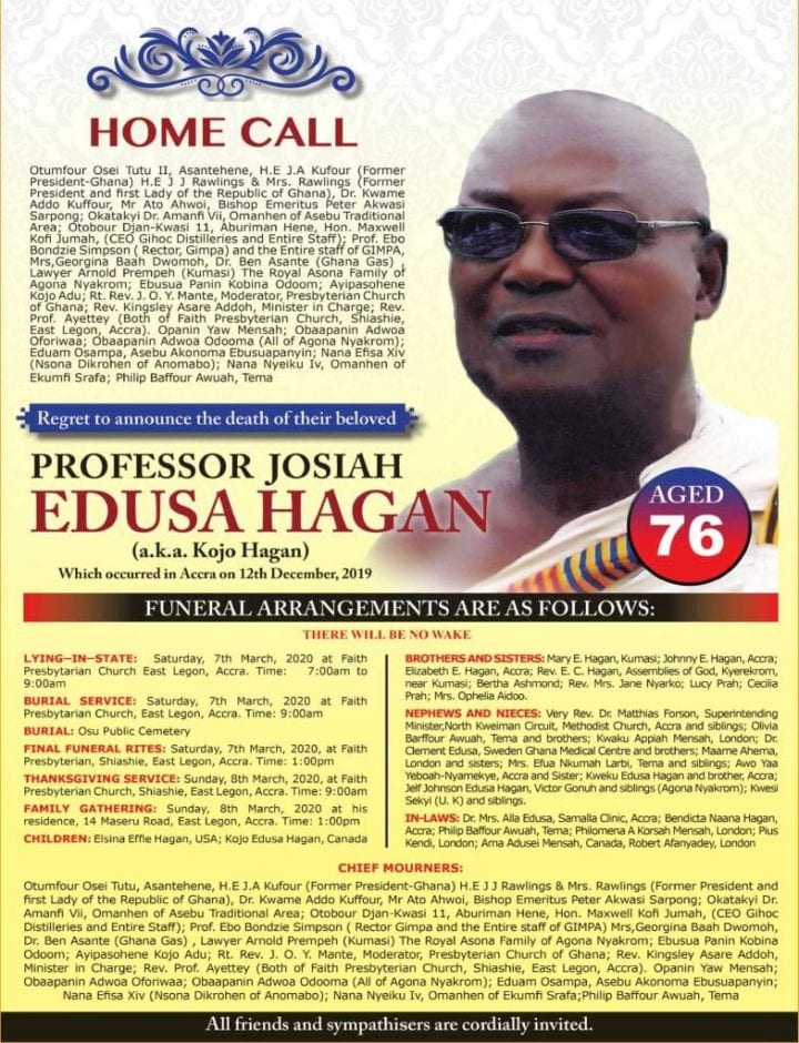 Professor Josiah Edusa Hagan a.k.a Kojo Hagan