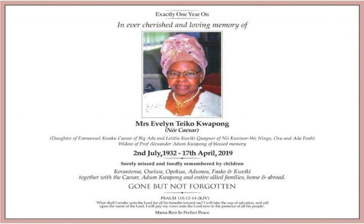 Mrs Evelyn Teiko Kwapong