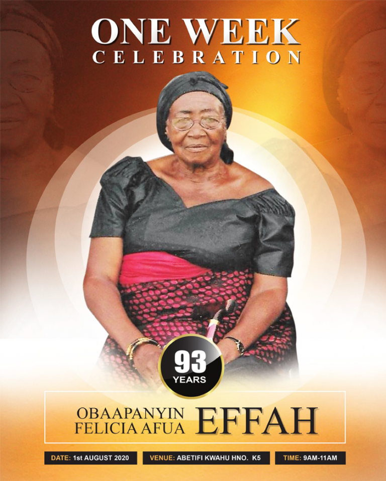 Obaapayin Felicia Afua Effah | R.I.P Ghana