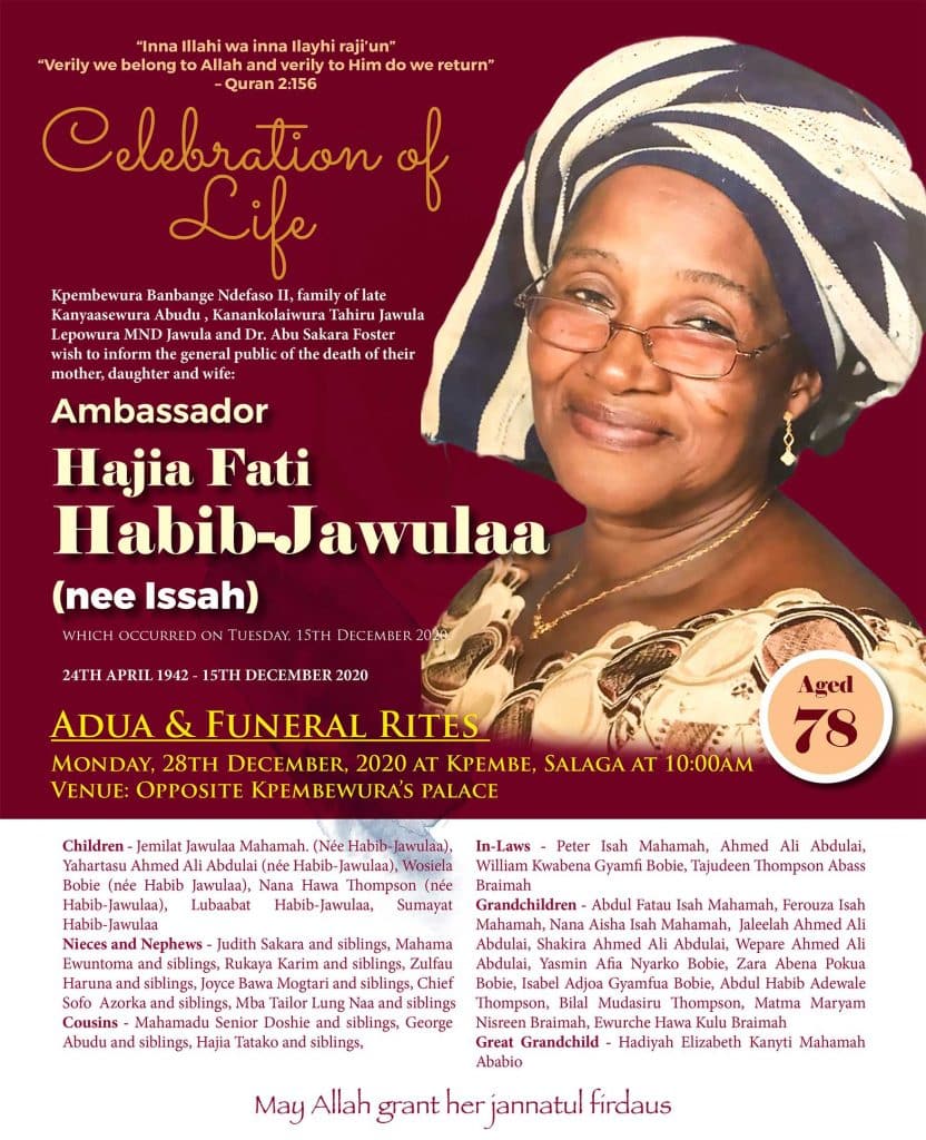 Ambassador Hajia Fati Habib-Jawulaa | R.I.P Ghana