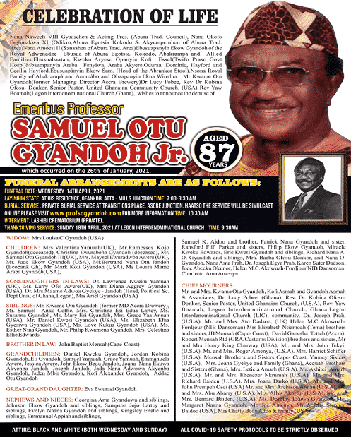 Emeritus Professor Samuel Otu Gyandoh Jr.