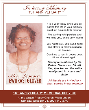 Mrs. Leonora Ewurasi Glover