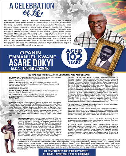 Opanin Emmanuel Kwame  Asare Dokyi a.k.a Teacher Bossman