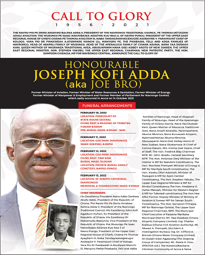 Honourable Joseph Kofi Adda a.k.a Joe Bro