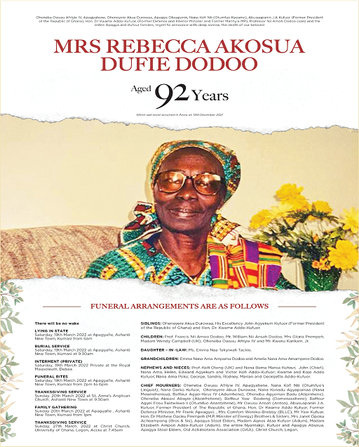 Mrs. Rebecca Akosua Dufie Dodoo