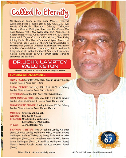 Dr. John Lamptey Wellington