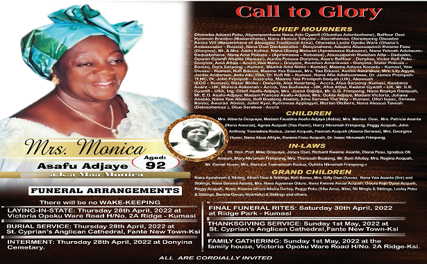 Mrs. Monica Asafu Adjaye a.k.a Maa Monica