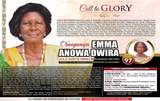 Obaapanyin Emma Anowa Dwira a.k.a Auntie Emma