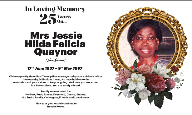 Mrs. Jessie Hilda Felicia Quaynor