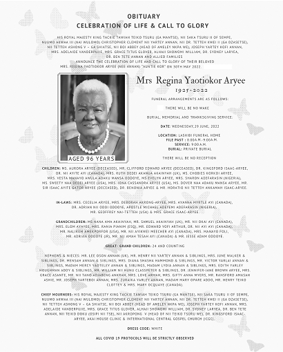 Mrs. Regina Yaotiokor Aryee