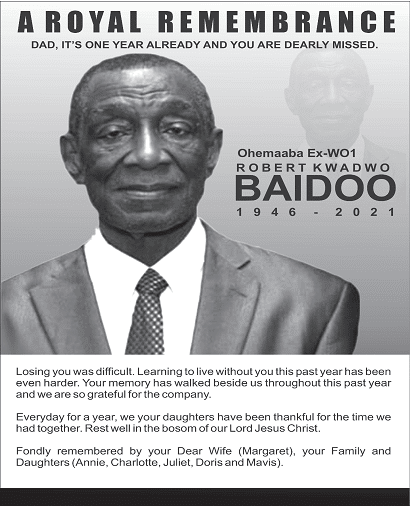 Ohemaaba Ex-WO1 Robert Kwadwo Baidoo
