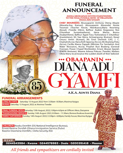 Obaapanin Diana Adu Gyamfi a.k.a. Auntie Diana