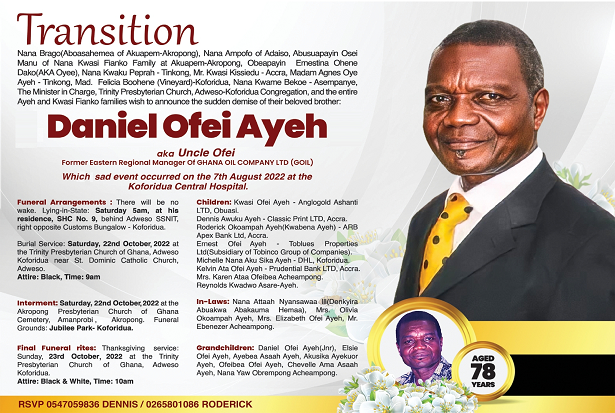 Daniel Ofei Ayeh a.k.a. Uncle Ofei