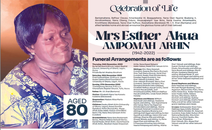 Mrs Esther Akua Ampomah Arhin