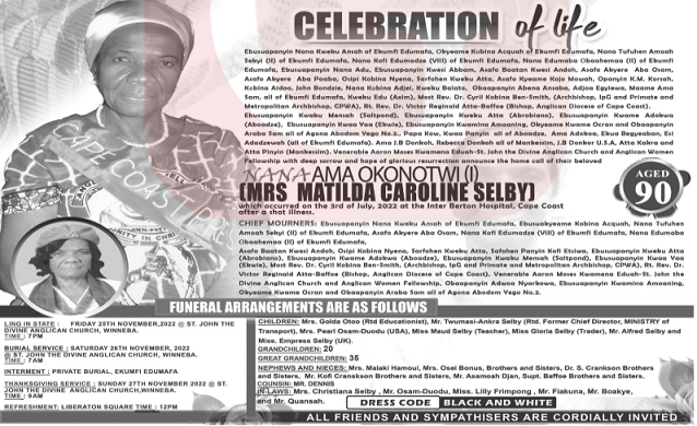 Nana Ama Okonotwi I a.k.a. Mrs Matilda Caroline Selby