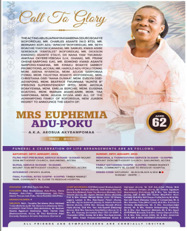 Mrs Euphemia Adu-Poku a.k.a. Akosua Akyeampomaa | R.I.P Ghana