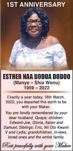 Esther Naa Dodua Dodoo (Manye-Shia Wonu)