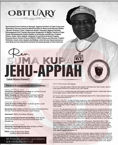 Rev. Suma Kupa Jehu-Appiah a.k.a. Nana Kwesi