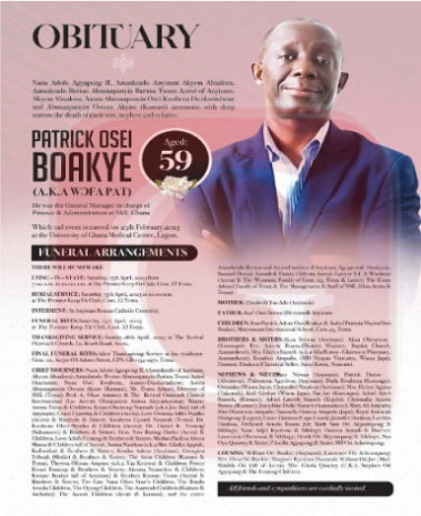 Patrick Osei Boakye a.k.a. Wofa Pat | R.I.P Ghana