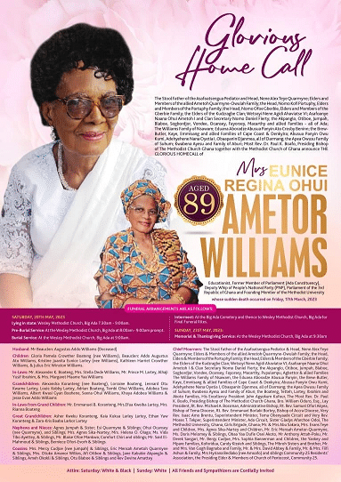 Mrs Eunice Regina Ohui Ametor Williams