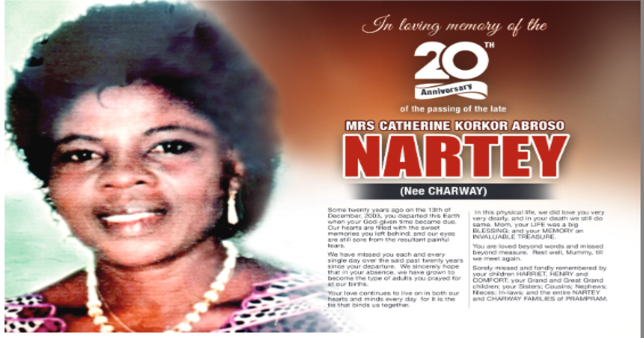 Mrs. Catherine Korkor Abroso Nartey