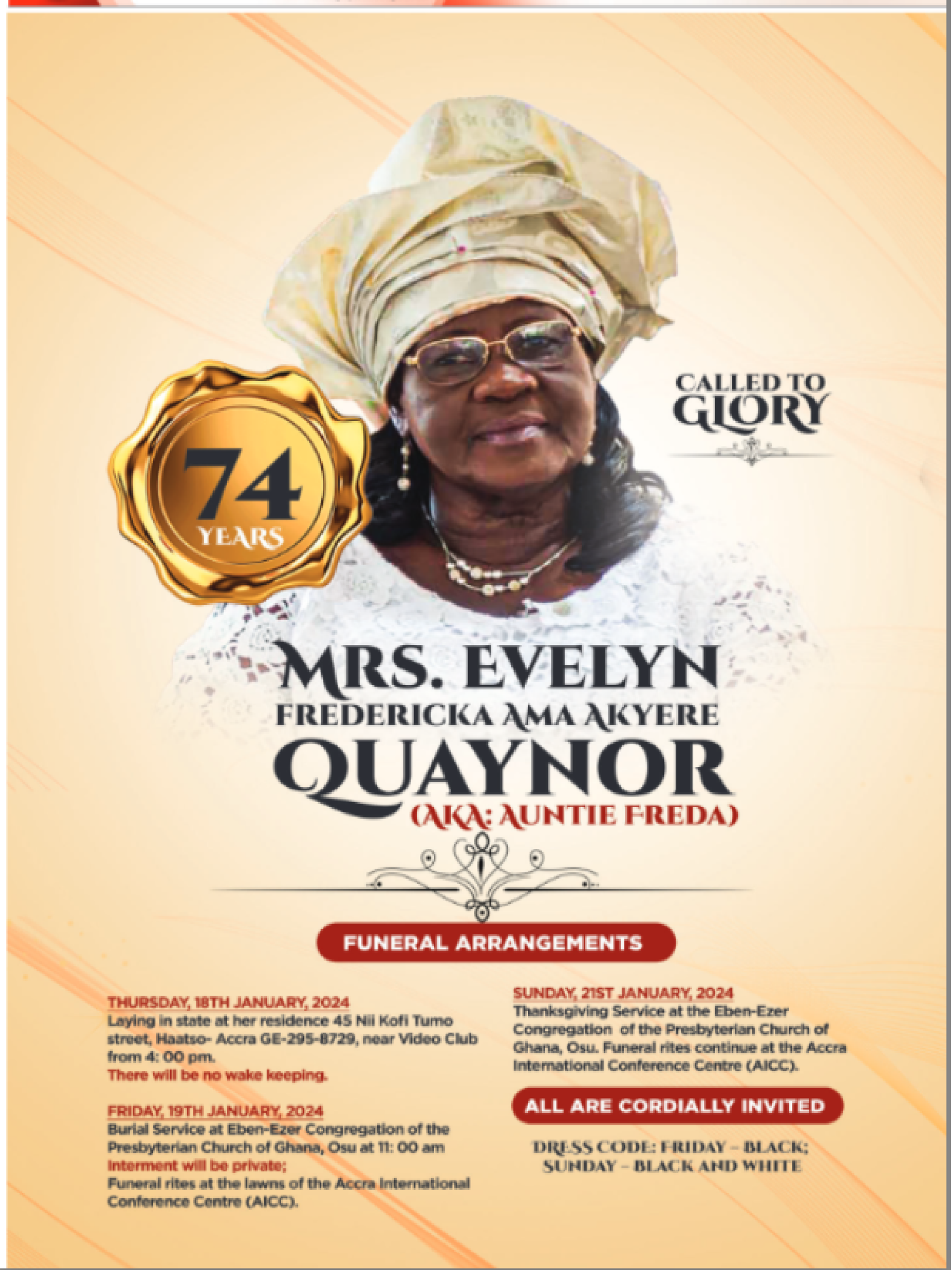 Mrs. Evelyn Fredericka Ama Akyere Quaynor